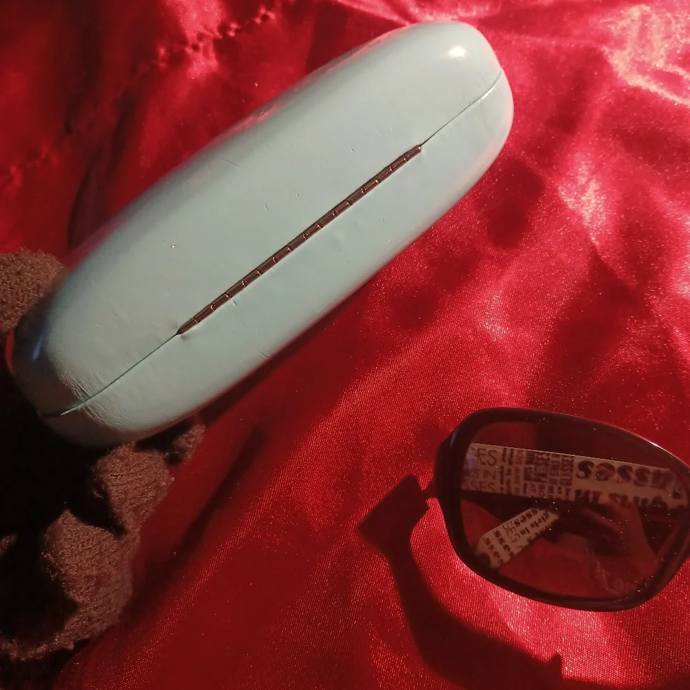 Rare Authentic Kate Spade akira Sunglasses frames glasses & wink wink hard Case - Picture 4 of 14